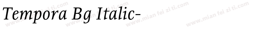 Tempora Bg Italic字体转换
